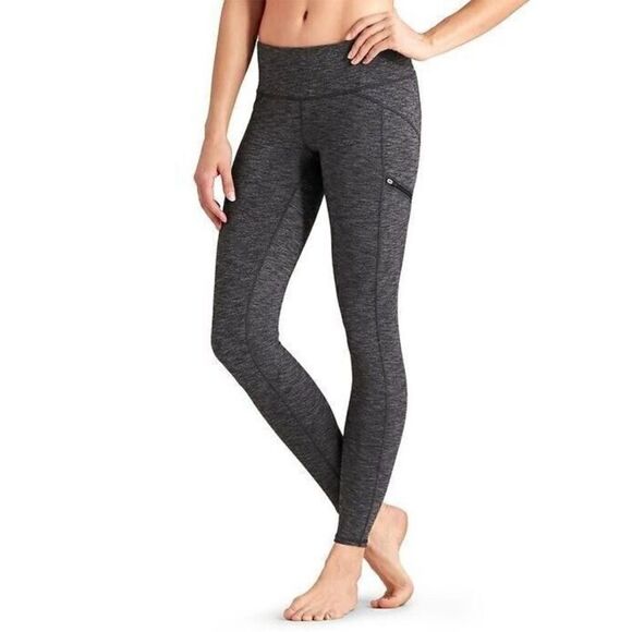 ATHLETA HEATHERED GRAY DRIFTER LEGGINGS SMALL - Picture 1 of 10